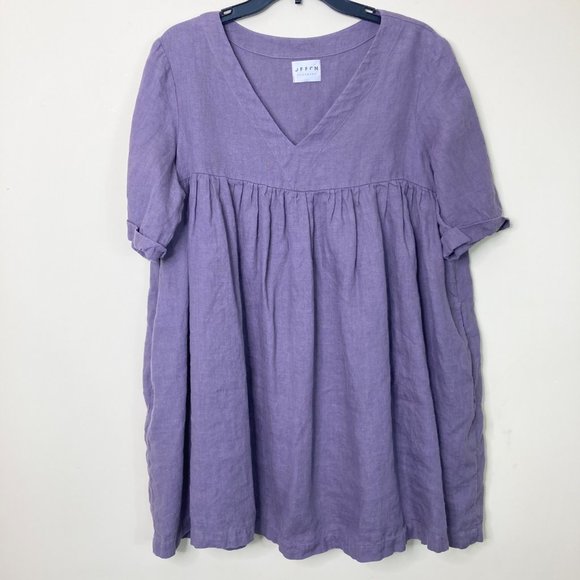 Offon Clothing Dresses & Skirts - Offon Clothing Dress Women's Small to Medium Purple Linen Pockets no size tag
